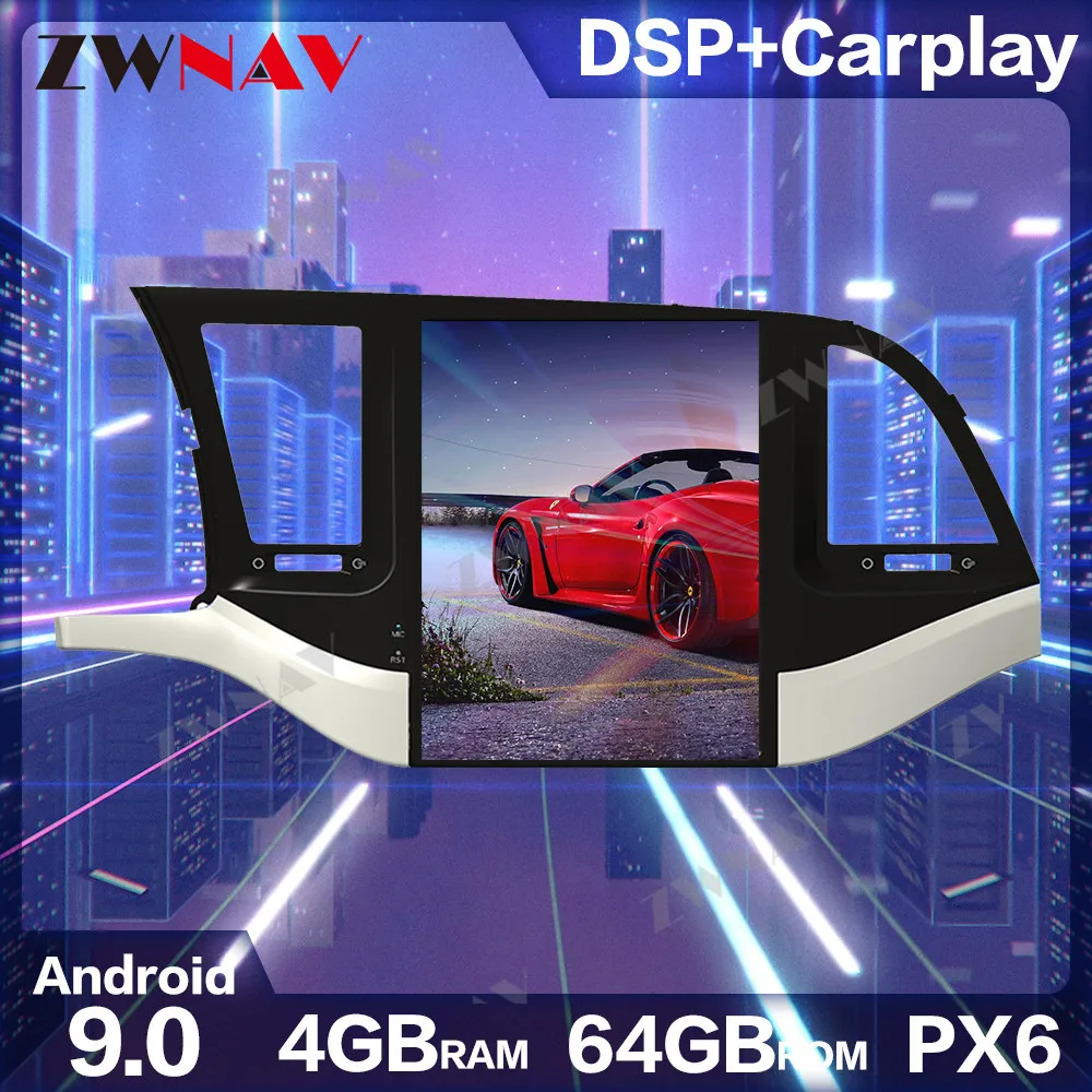 

For Hyundai ELANTRA 2016+ Android PX6 4GB Car GPS Navigation Stereo Headunit Multimedia Player Auto Radio Tape Recorder DSP
