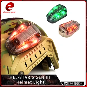 Новинка, сигнальный ИК-шлем Element Airsoft Hel-Star 6 GEN III, тактический фонасветильник с зеленсветильник и красным светом, водонепроницаемая лампа для выживания, волшебная лента