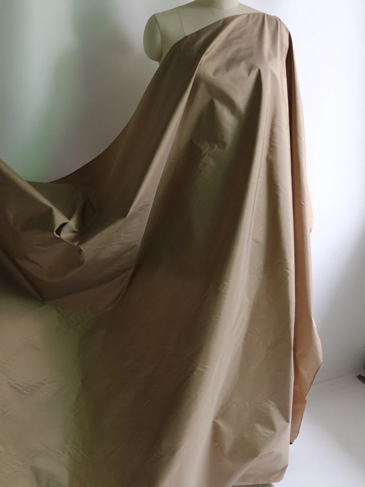 50 см * 140 Ткань для вечернего платья натуральный шелк тафта пряжа окрашенная хаки