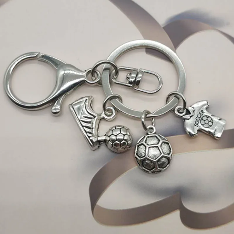 Модный металлический брелок для футбола мужской подарок футбольной обуви и