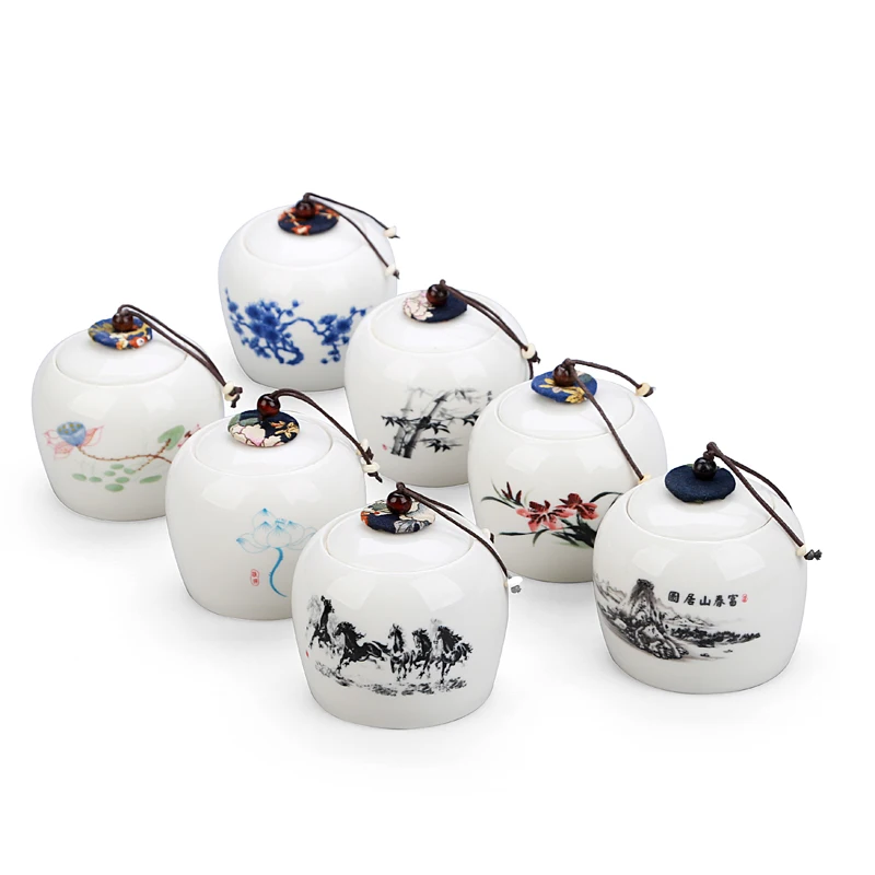 Китайская керамическая чайная коробка с чернилами мини 7 5*7 см банки для конфет