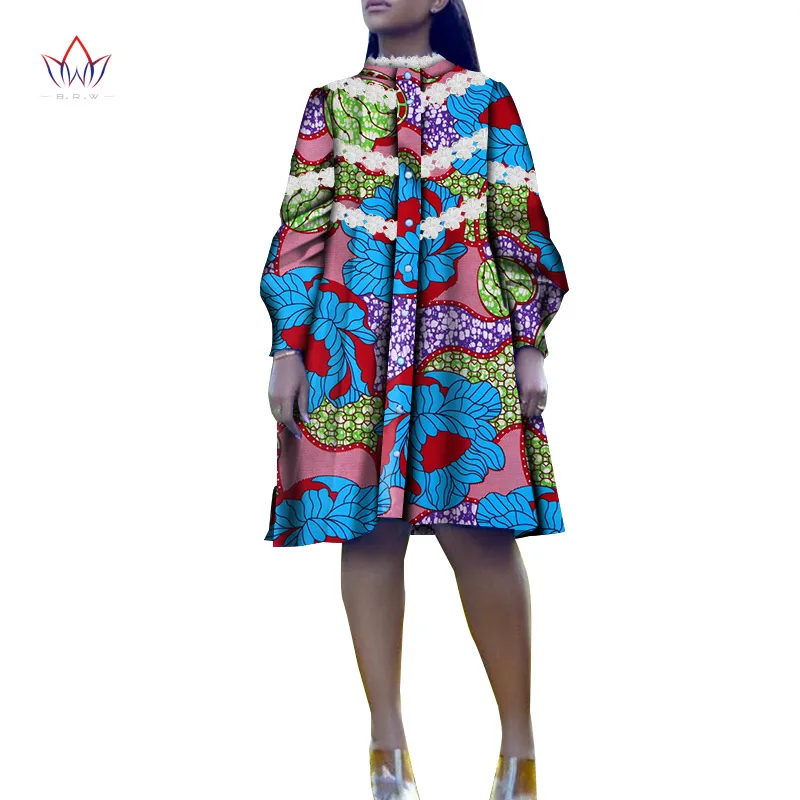 

Women Clothing African Dresses For Women Print Patchwork Dresses Vestidos Bazin Riche African Ankara Short Partywear WY8620