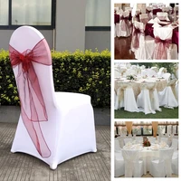 soft 40pcs fashion chair bows sashes tie back decor durable chair sashes anti fading wedding decoration