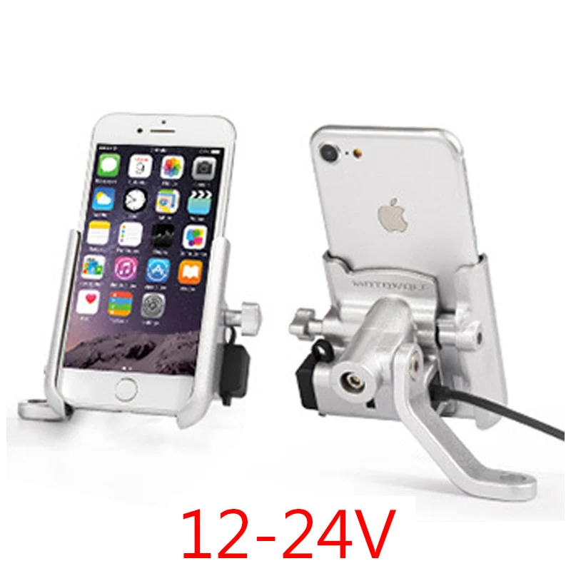 Держатель для телефона на велосипед из алюминиевого сплава 12-24 В крепление руль