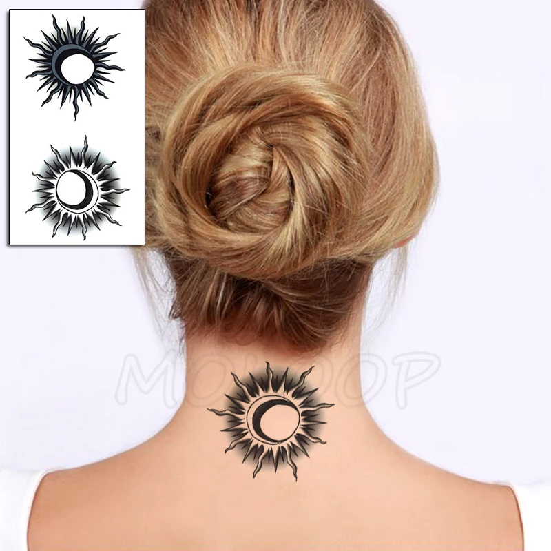 

Tattoo Sticker Flame Planet Totem Anime Element Body Art Makeup Waterproof Temporary Women and Men Fake Tatoo