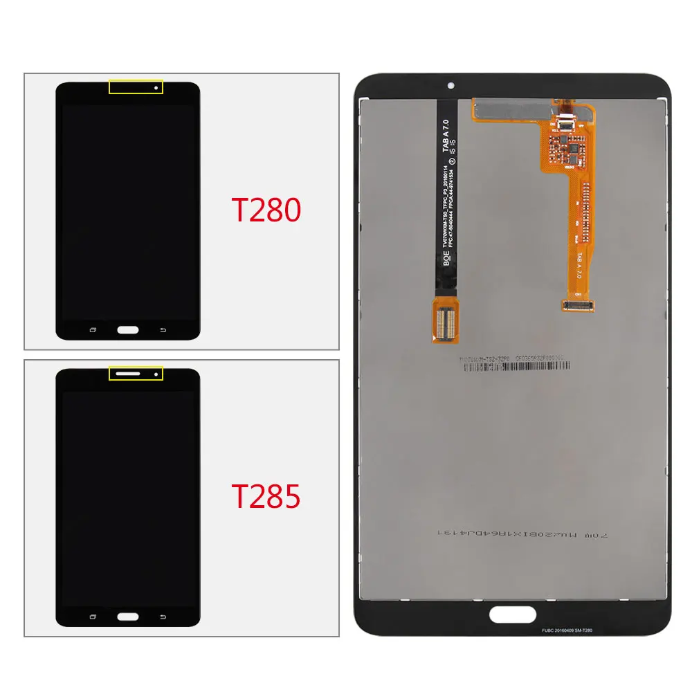 ЖК дисплей SM T280 для Samsung Galaxy Tab A 7 0 диагональ экрана 2016 дюйма|ЖК-экраны и панели