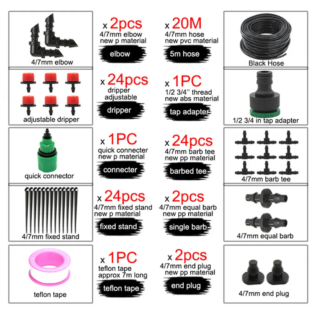 Регулируемый водяной микро-оросительный комплект автоматический капельный