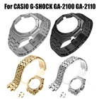 Роскошный ремешок из нержавеющей стали для CASIO G-SHOCK GA-2100 браслет с чехлом золотые ремешки полная защита Correa de reloj