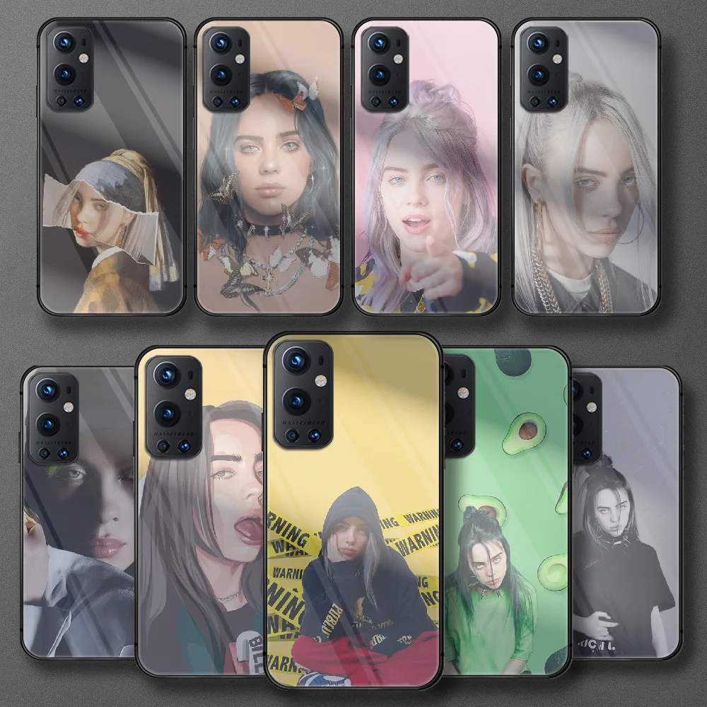 

Singer Billys Tempered Glass Phone Case For Oneplus Realme Q3 C21 GT Nord 5 6 7 8 9 T Pro Oppo Find X3 Cover 3D Black Etui Cell