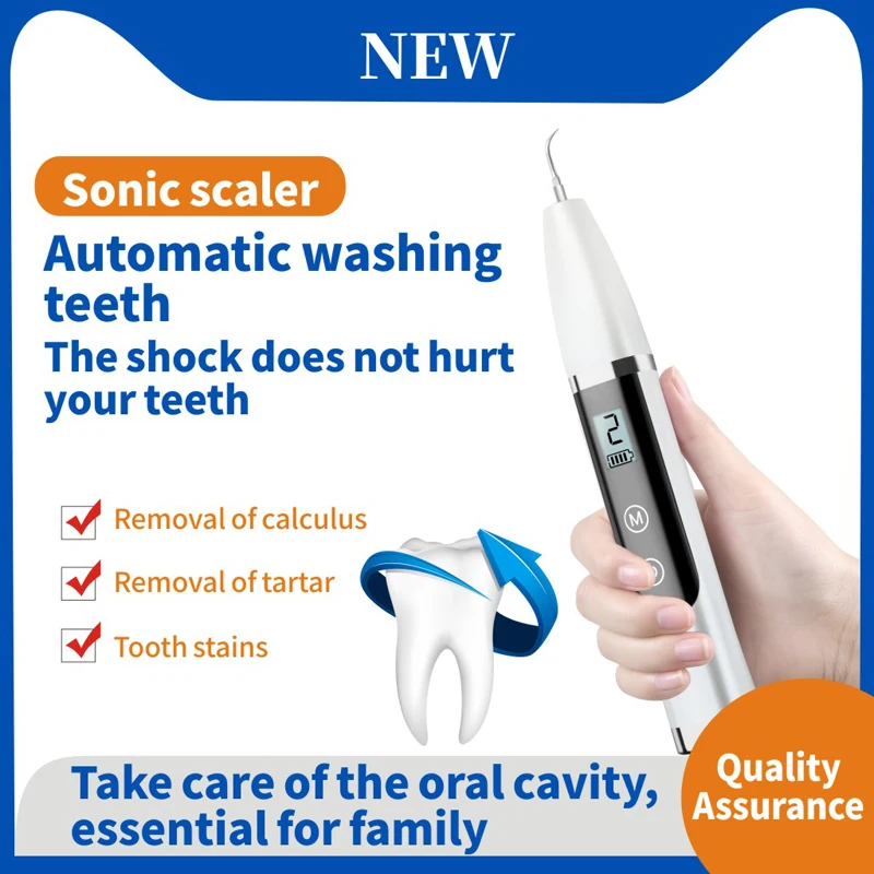 

Ultrasonic Dental Calculus Remover Scaling Electric Portable Scaler Sonic Smoke Stains Tartar Plaque Teeth