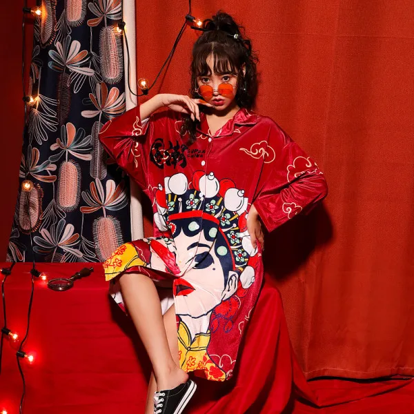 

Тонкие золотые вельветовые с длинным рукавом Пижама с рукавами Новая Осенняя Пижама женская домашняя одежда, ночное белье для женщин Ночна...