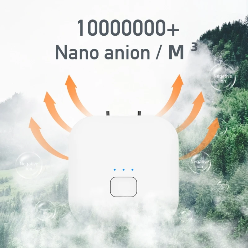 

Портативный мини-очиститель воздуха с отрицательными ионами на шею, Дезодорирующий, с низким уровнем шума