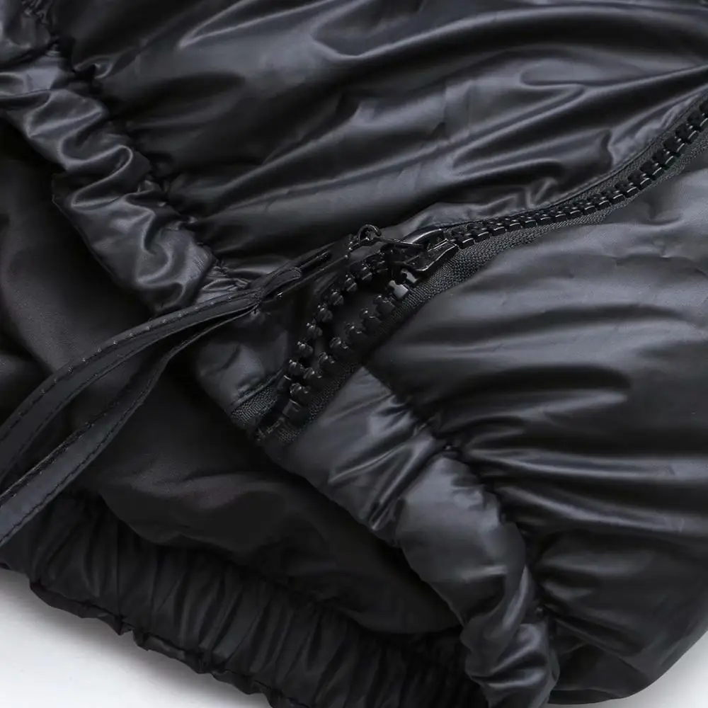 

Plus size zipper pockets women loose solid black Vests coat 2021 new winter casual ladies sleeveless coats female tops