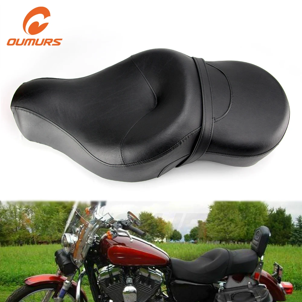 Кожаное двухместное переднее и заднее сиденье для водителя мотоцикла ouwalls