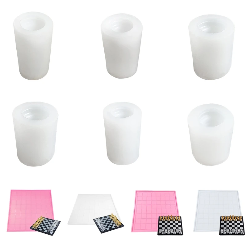 

Силиконовая форма для шахмат "сделай сам", инструмент для изготовления игр ручной работы эпоксидная смола, форма