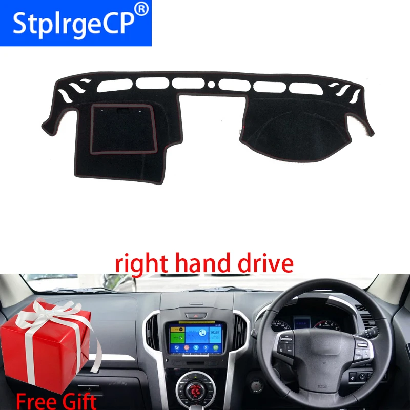 

Приборной панели автомобиля крышка коврик для Isuzu mu-x D-MAX 2015 2016-2019 правым Dashmat Pad Даш коврик охватывает аксессуары для приборной панели