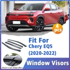 Оконный козырек для Chery EQ5 2020-2022, 4 шт., Вентиляционная крышка, отделка, навесы, защита от солнца, дождя, дефлектор, автоаксессуары