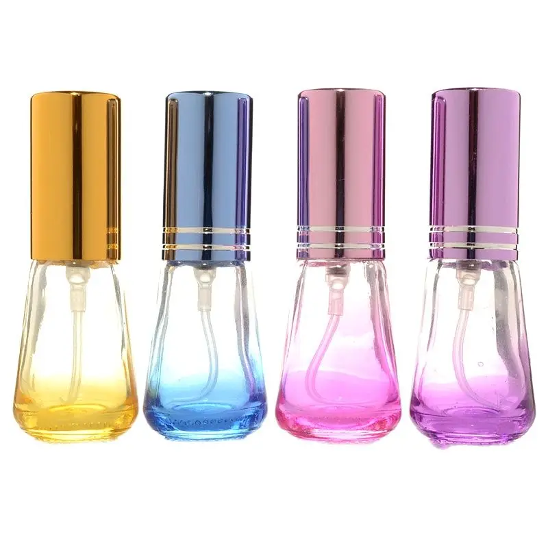 Sprayer Pump Bottle Empty Cosmetic Refillable Container Colorful Glass Mist Atomizer Mini 4 ML Perfume Refillable Bottle 50 pcs