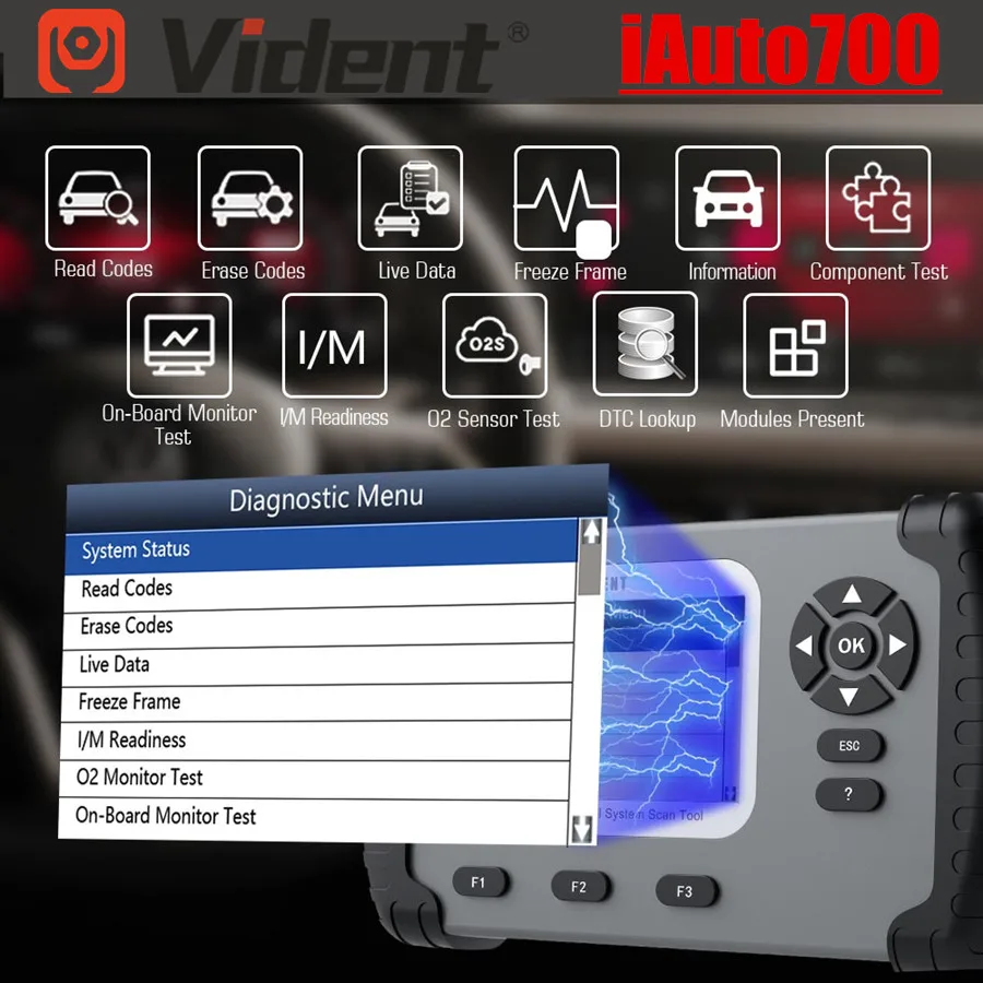 Диагностический инструмент VIDENT iAuto700 iAuto 700 All System с сбросом масла BRT DPF EPB 4| |