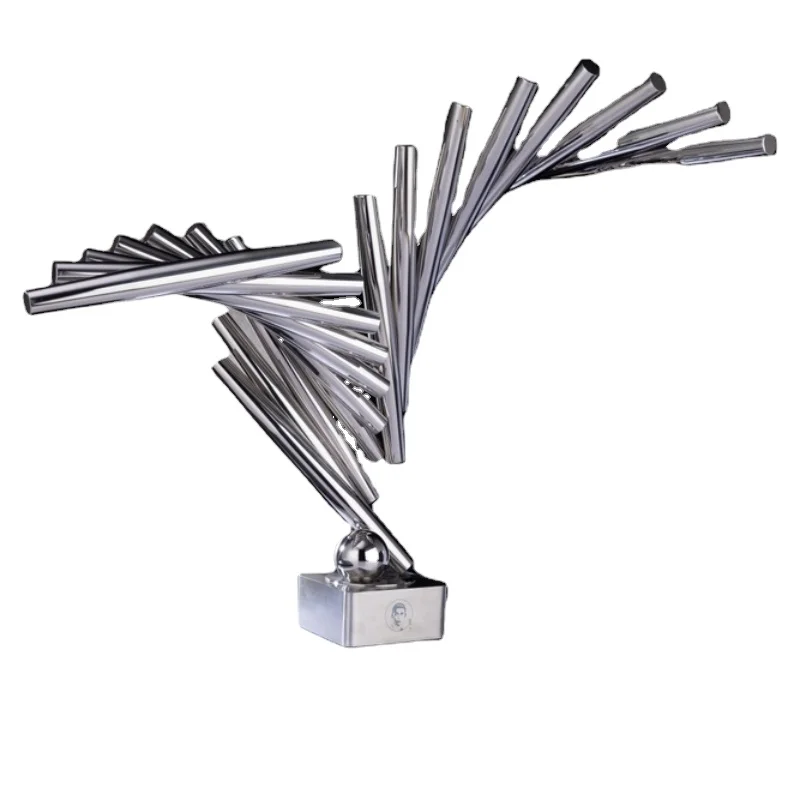 

Custom Metal Wing Ornaments Hotel Decorative Abstract Wing Sculpture