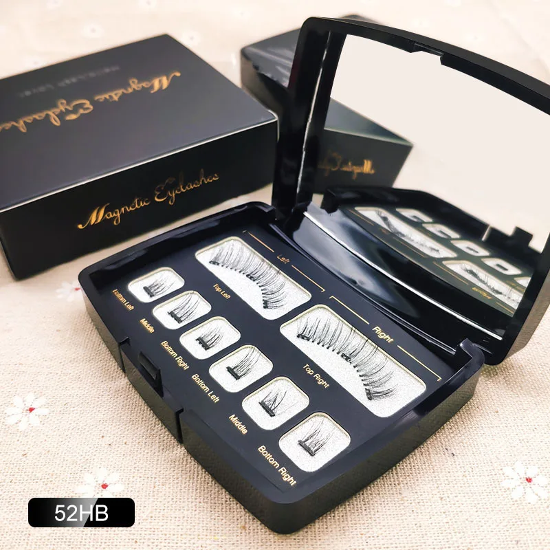 Genailish 8pcs 3D Magnetic Eyelashes Mink Lash Full Strip Lashes False Eyelash With Tweezers Double Magnet Fake Lash SCT-W-602 - Цвет: SCT-602