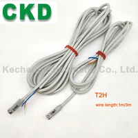 1pcs ckd pneumatic cylinder switch t2h proximity sensor wire length 1m3m