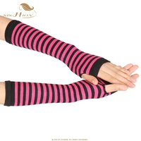 sishion autumn wrist arm warmers knitted long fingerless gloves sleeve fingerless gloves soft warm mitten elbow mittens sp0527