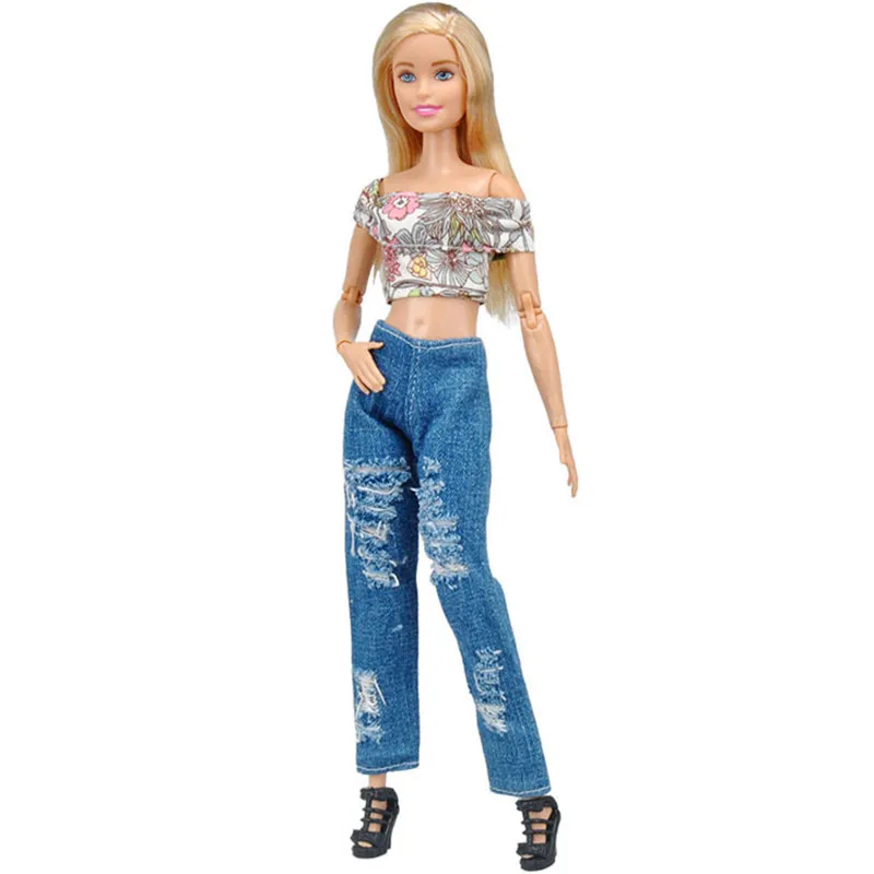 

Fashion Summer Casual Outfits for Barbie 1/6 BJD Doll Clothes Accessories Play House Dressing Up