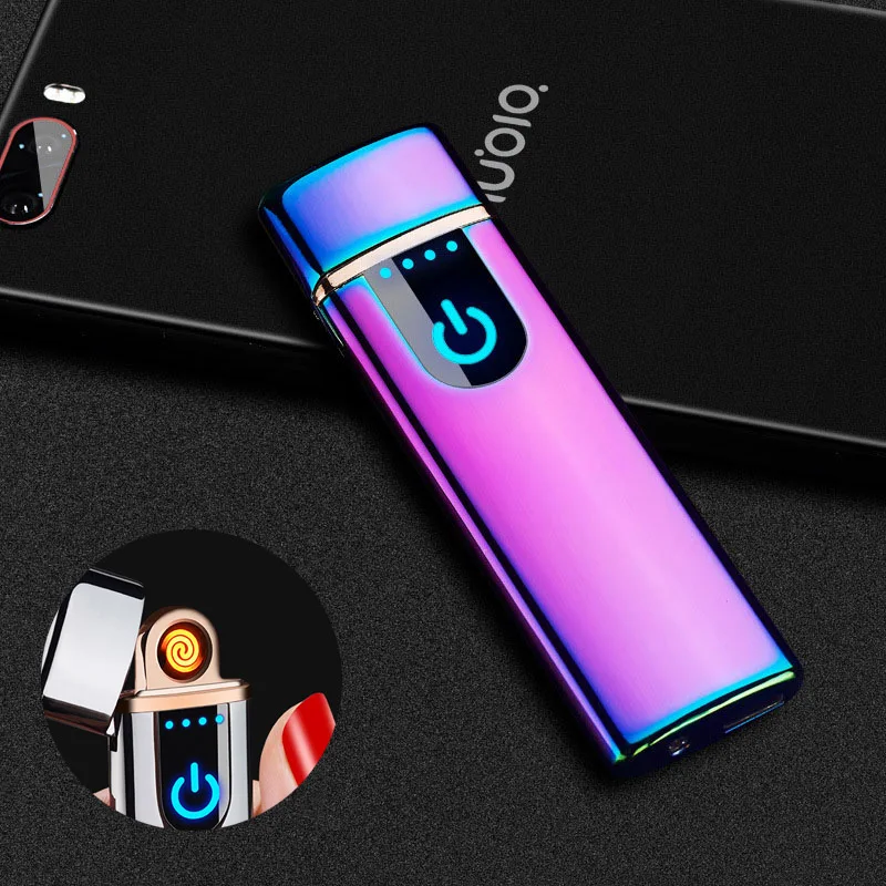 Металлическая электрическая зажигалка с подключением к USB плазма Перезаряжаемые