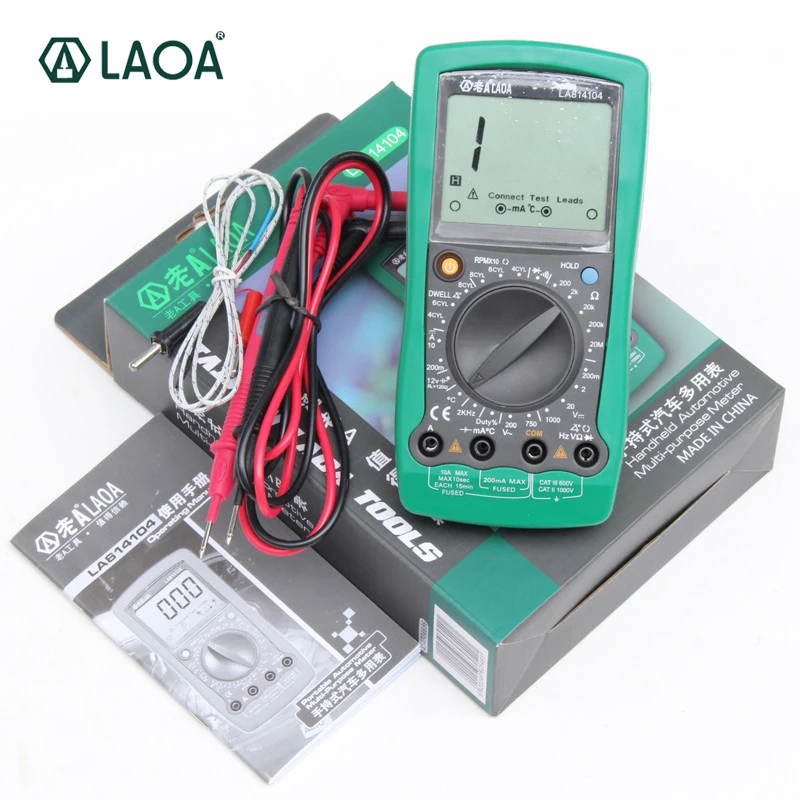 LAOA LA814104 Professional Digital Multimeter Overload Protection For Automobile Overhaul Meter Test Circuit