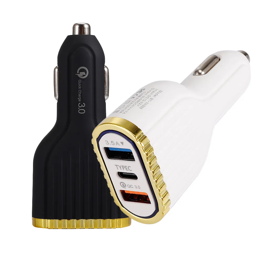 PD автомобильное зарядное устройство type C ноутбук 2 порта USB QC 3 0 для iPhone XS Высокое