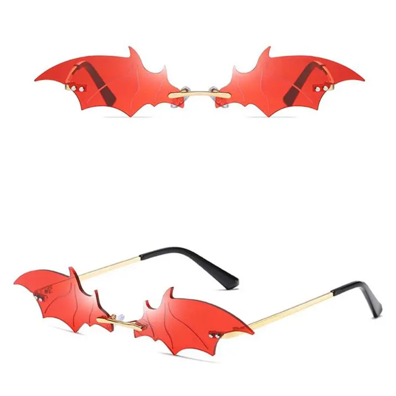

Party Sunglasses Irregular Hippie Shade with Colored Lenses Bat Shape Sunglasses