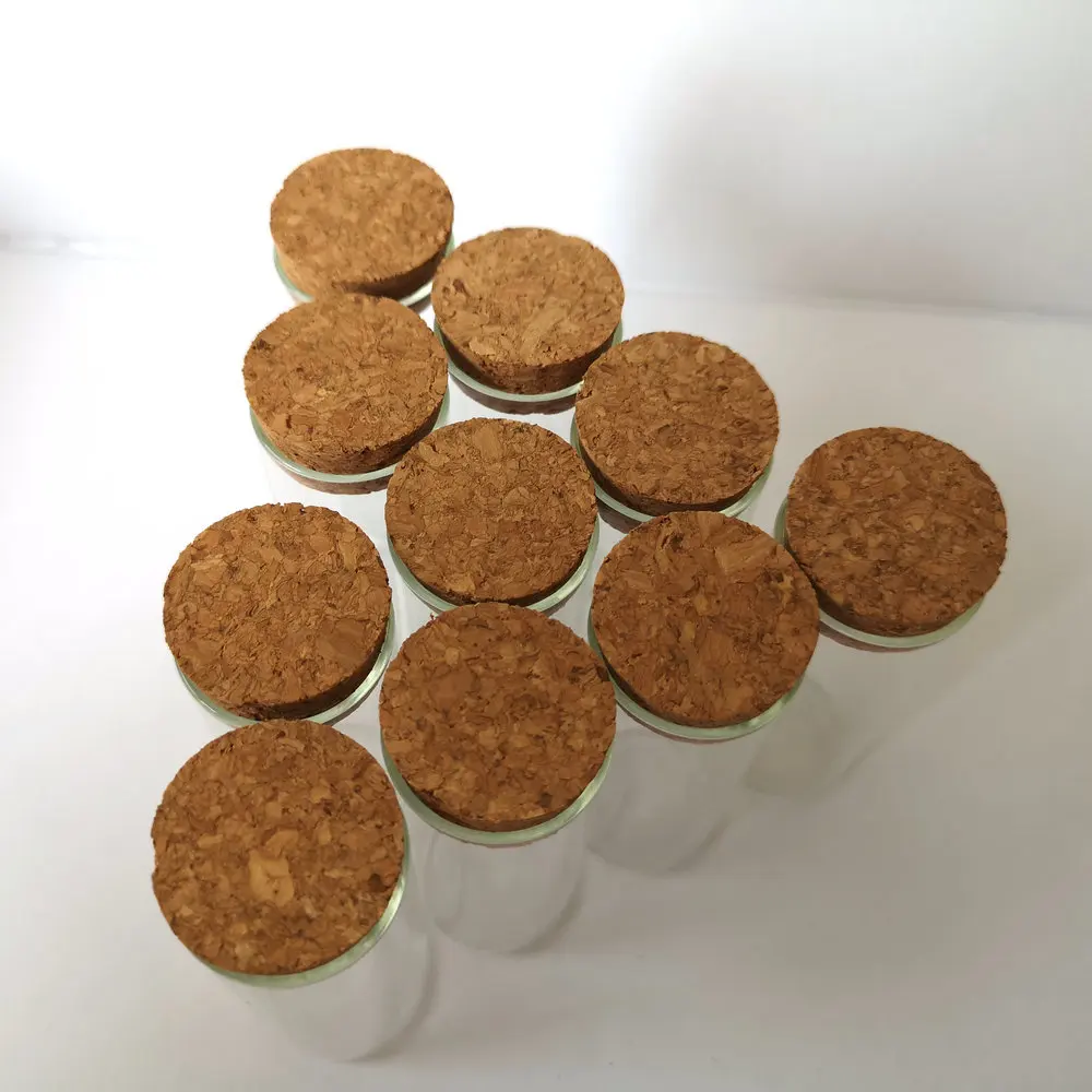 

12Pcs/lot 30ml Dia 30mm Height 70mm Clear Glass Test Tubes with Cork Stoppers Wishing Bottle Storage Jars Vials for Wedding Gift