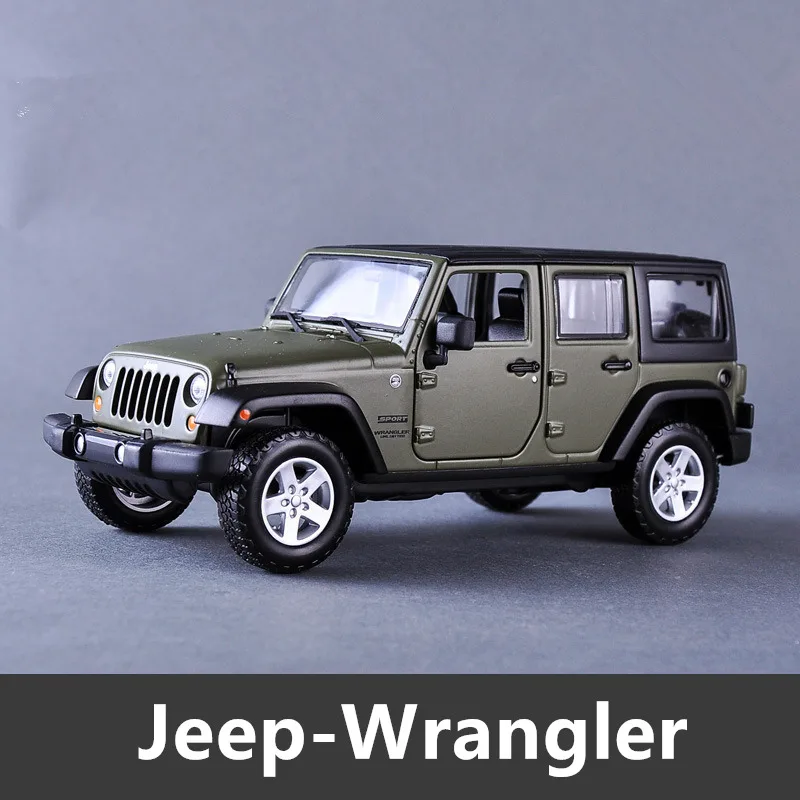 Зеленый Maisto 1:24 Jeep-Wrangler модель автомобиля сплав модель автомобиля ремесла Коллекция игрушек инструменты подарок - Цвет: Зеленый