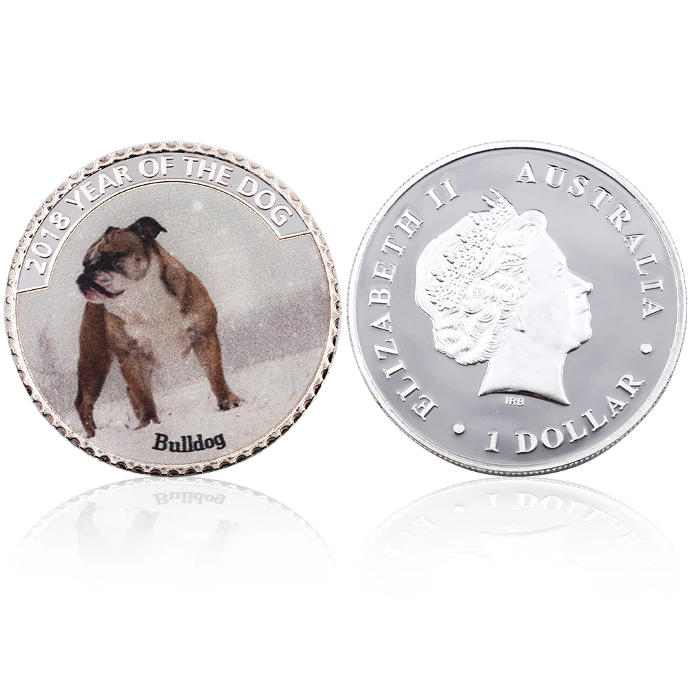 Сувениры подарки на Рождество монета для щенка 2018 год металлическая собаки 999