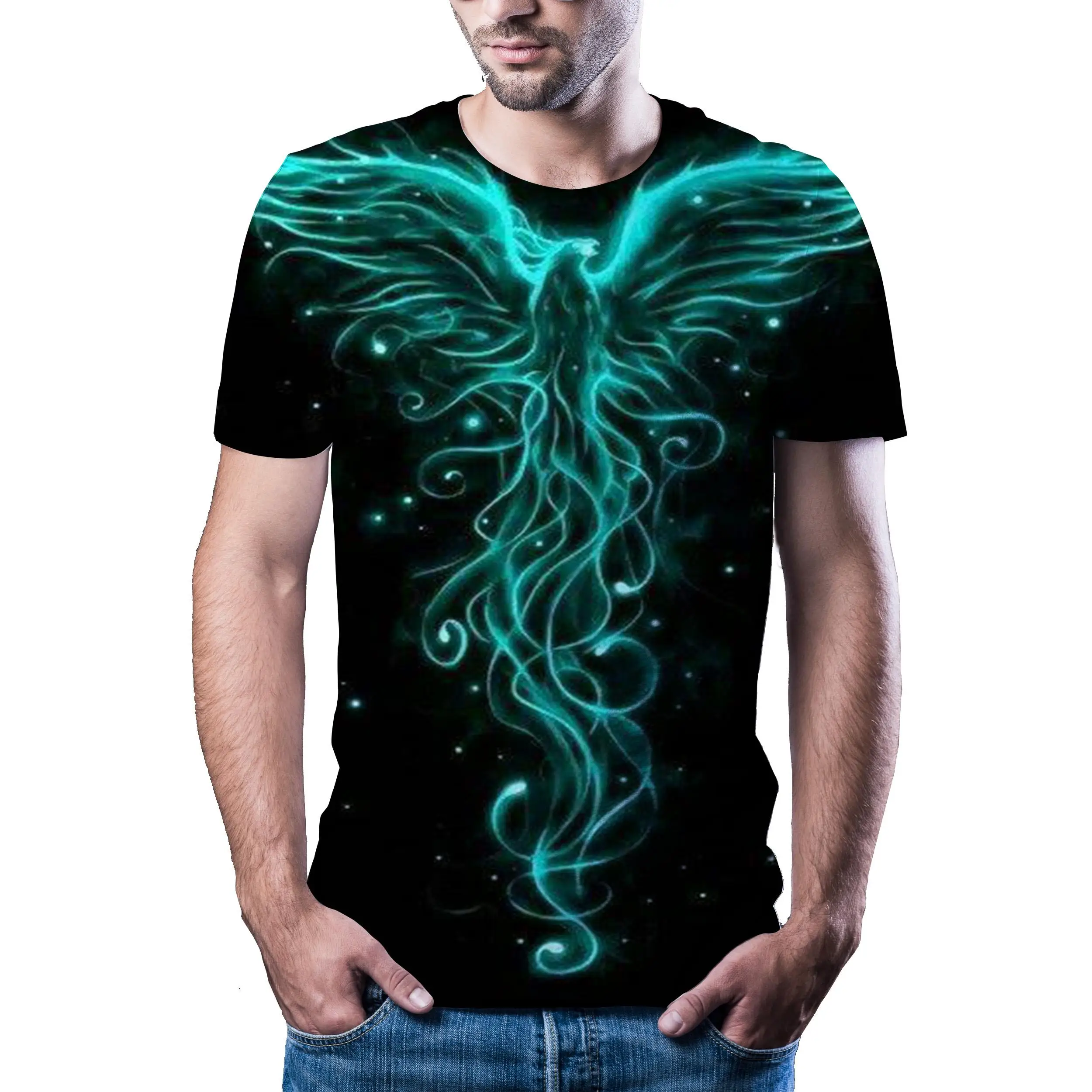 Новая мужская футболка высокого качества Мужская повседневная с коротким