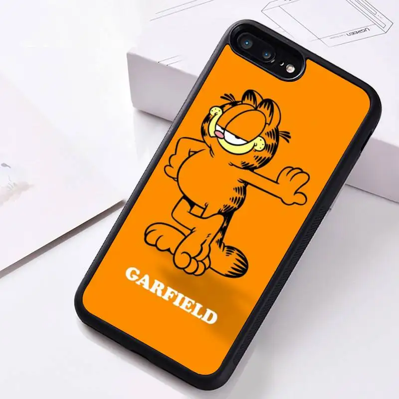 

cute lovely cartoon Garfield Phone Case Rubber for iPhone 11 pro XS MAX 8 7 6 6S Plus X 5S SE 2020 XR case