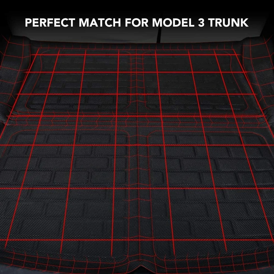 Custom-designed For Tesla Model 3 Y 2021 All-weather XPE Trunk Mats 3D Cargo Liner Rear Mat Front Reaer Box Liners |