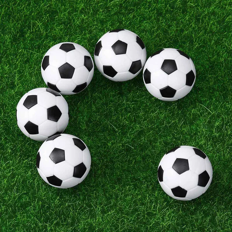 

6PCS 32mm Small Socer Ball Mini Table Football Balls Black White Socer Ball For Entertainment