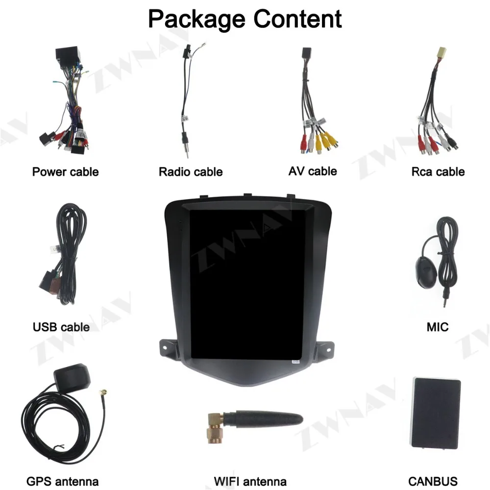 Android 10 128 ГБ Вертикальная Тесла для Chevrolet CRUZE 2006 - 2014 IPS экран автомобильный DVD GPS