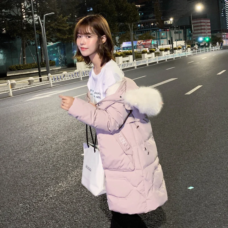 Fitaylor зимние женские длинные парки с капюшоном и большим меховым воротником на