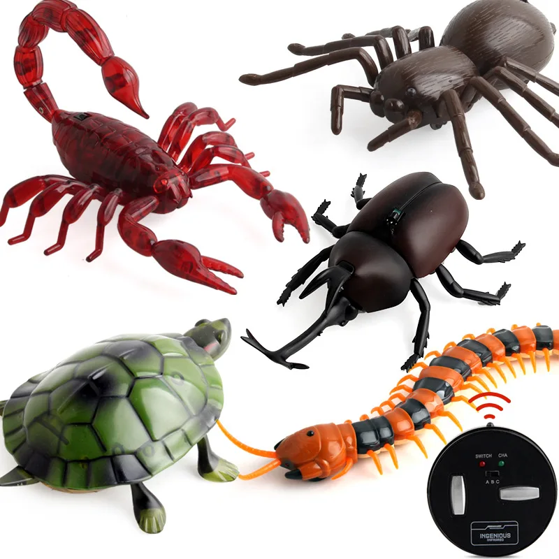 

Infrared RC Remote Control Animal Insect Toy Kit Child Kids Adults Cockroach Spider Ant Prank Jokes For Boys Pet Cat Dog