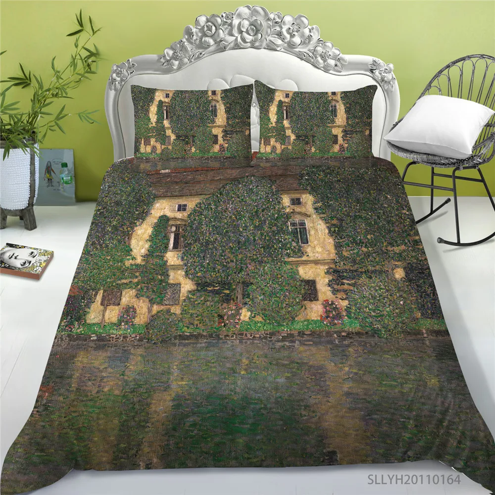 

3D Bedding Set Unique Design Duvet Cover Set Oil Painting Printing King Queen Full Double Single Twin Size