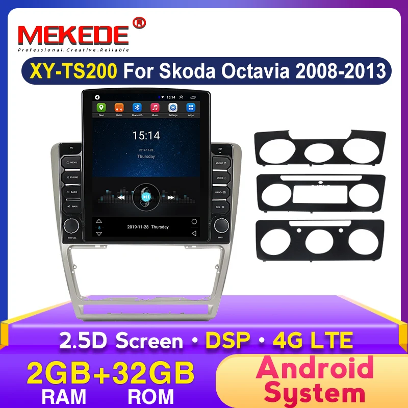 MEKEDE Android сенсорный экран GPS автомобильное радио для SKODA Octavia 2007 2008 2012 2013 2014
