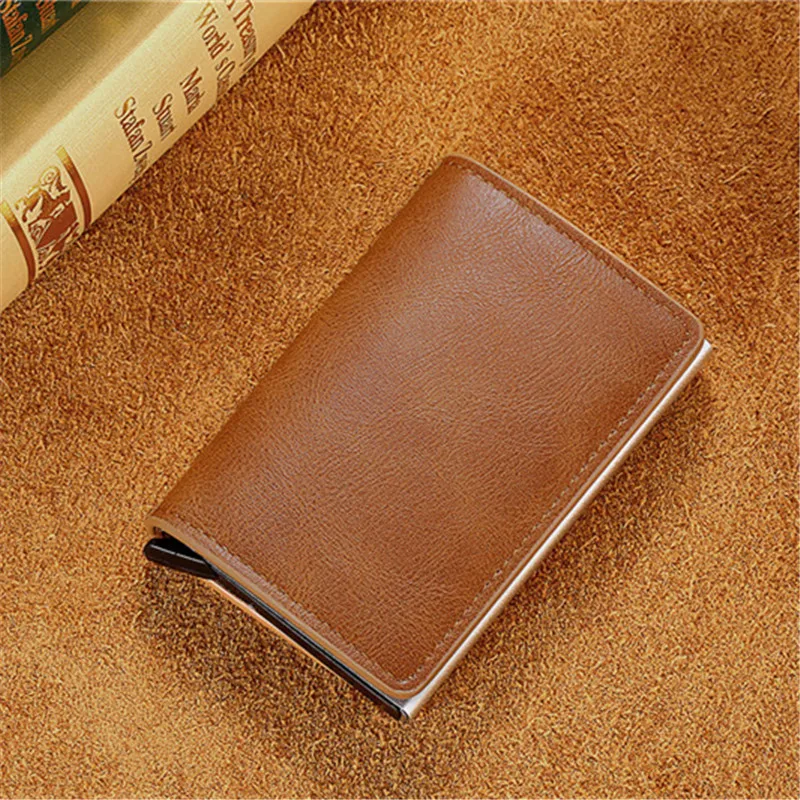 ZOVYVOL RFID Blocking Men's Credit Card Holder Leather Bank Wallet Case holder Protection Purse For Women Aluminum Box | Багаж и сумки