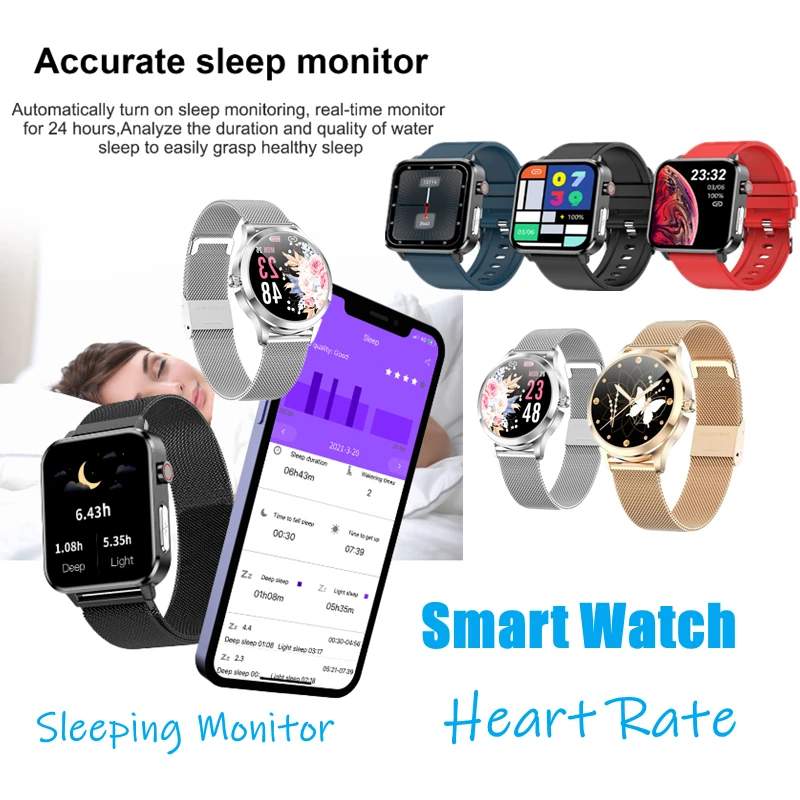 Смарт-часы женские/мужские LW07/E86 с измерением температуры ЭКГ кровяного давления