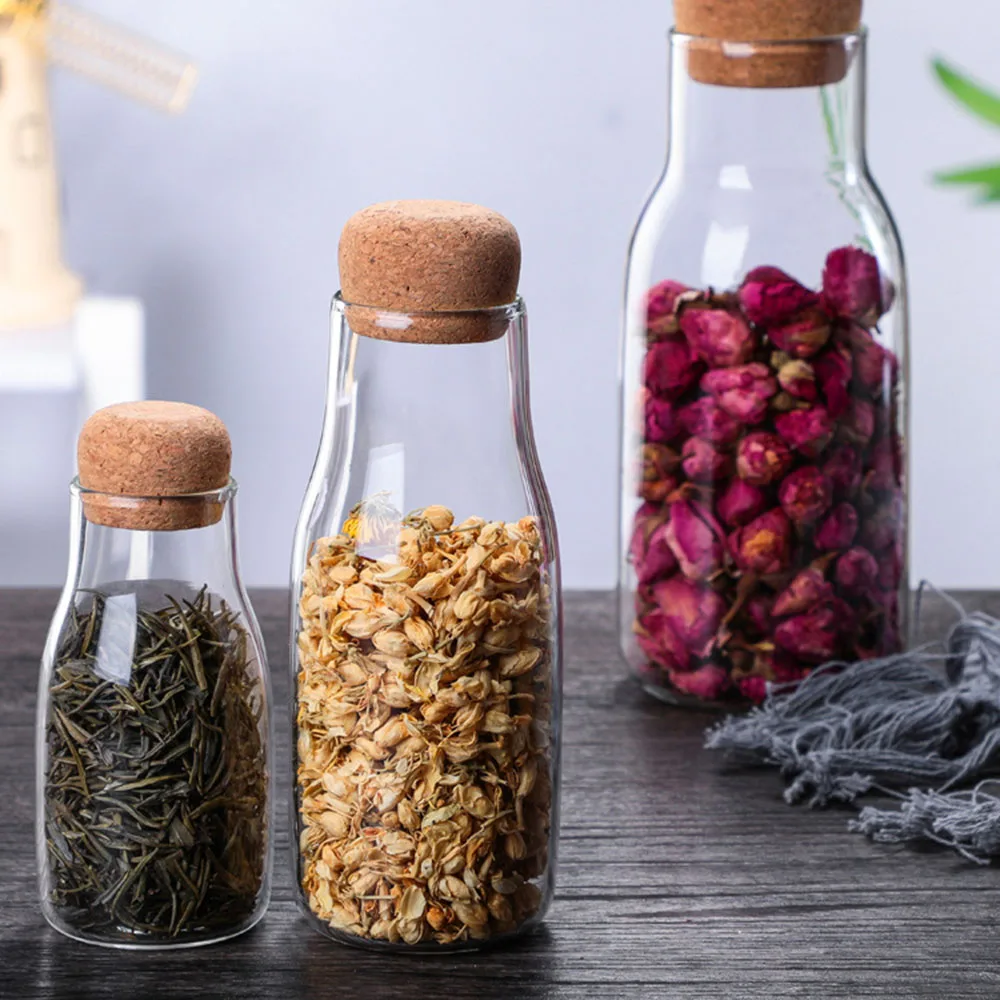 Банка для хранения стеклянных деревянных банок с крышкой кухонные банки конфет