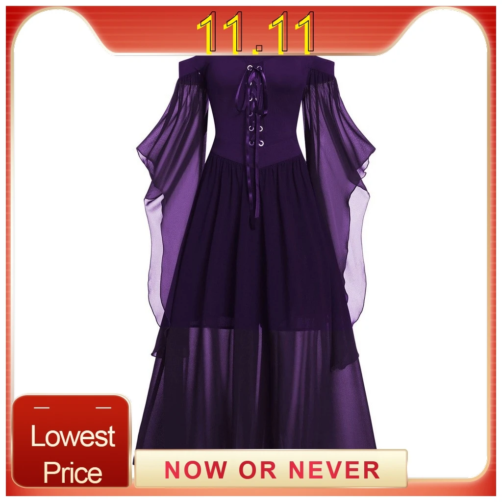 Винтажное платье в средневековом стиле карнавальный костюм Womne размера плюс с