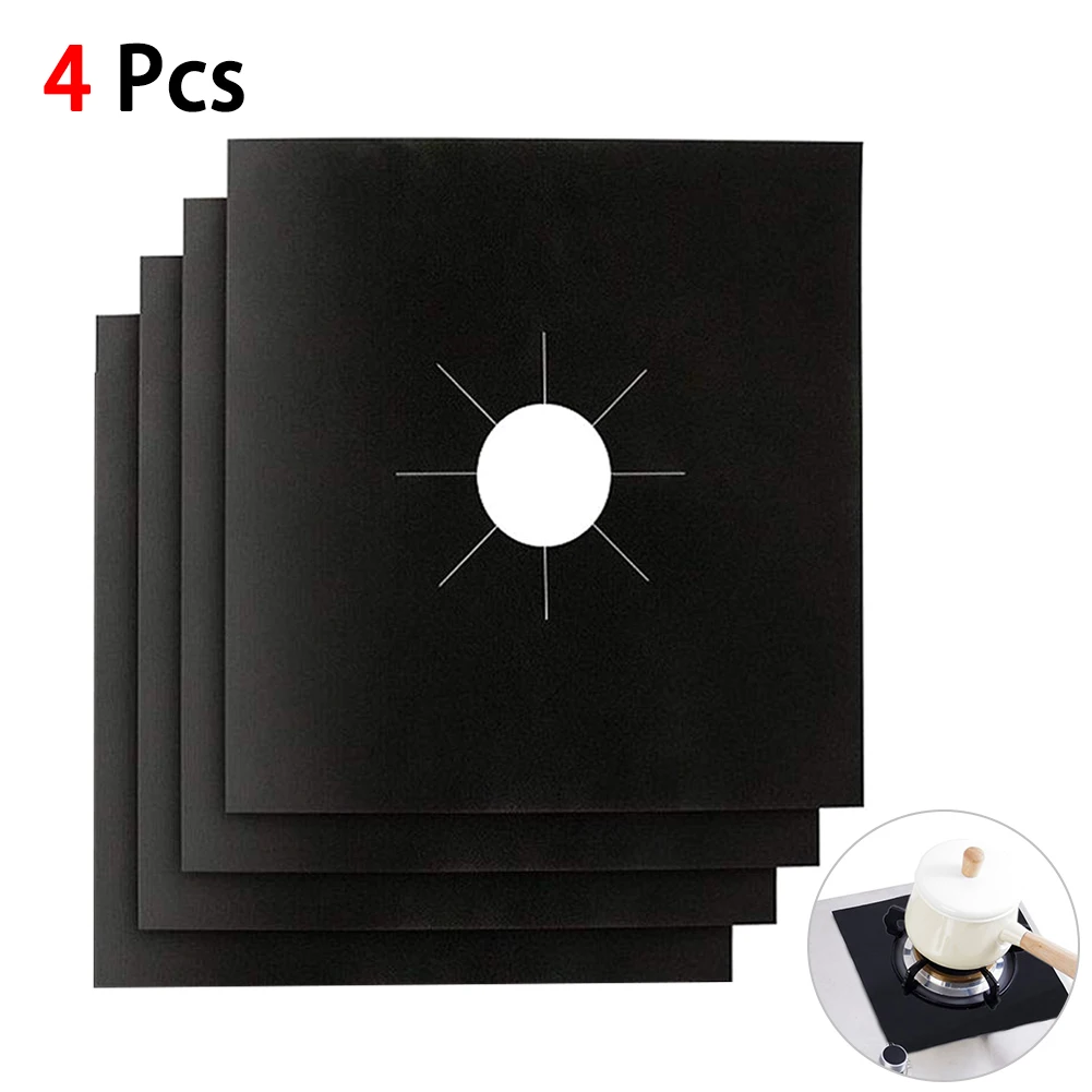 

4PCS Stove Protector Cover Liner Gas Stove Protector Gas Stove Stovetop Burner Protector Kitchen Accessories Mat Cooker