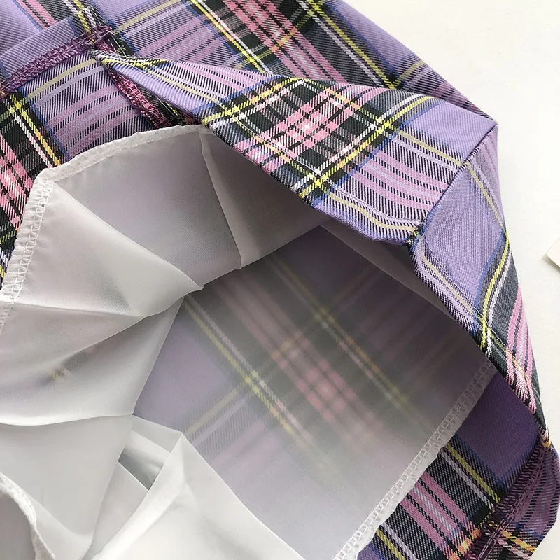 

Women Plaid Mini Skirts Summer Students Preppy High Waist A-line Slim Ulzzang Sweet Girls Skirt Fresh Korean Style Faldas Mujer
